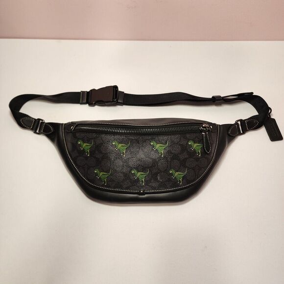 NWT COACH CF078 League Belt Bag In Signature Canvas With Rexy Print - Picture 1 of 5